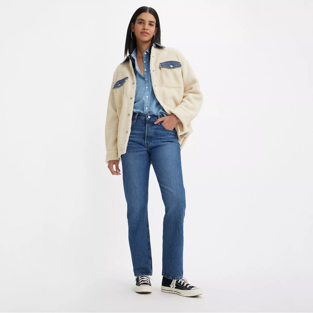 Levi's Blue Straight Leg Jeans for Women